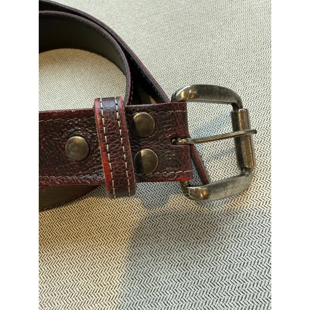 Bed Stu Belt 38 Dark Wine